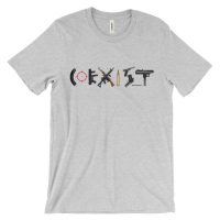 Coexist Guns Unisex short sleeve t-shirt-light colors