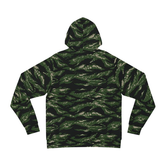 Tiger Stripe Camo Fashion Hoodie, Military Camouflage Sweatshirt, Hunting Theme Jumper, Army Print Pullover, Outdoor Adventure Clothing - Image 2