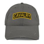 Cavalry distressed dad hat charcoal grey