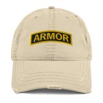 ARMOR distressed dad hat khaki color