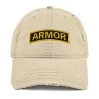 ARMOR distressed dad hat khaki color
