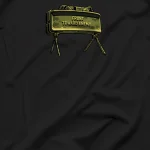 Back of T-Shirt - Picture of Claymore Mine "Front Toward Enemy"