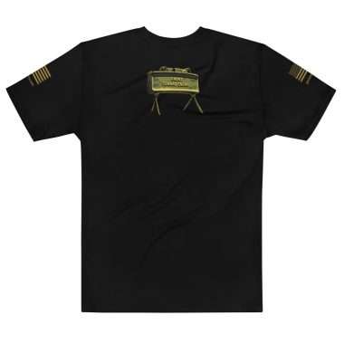 infantry queen of battle follow me black t-shirt back