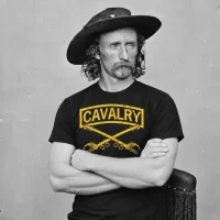 general custer wearing cavalry insignia t-shirt