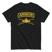 us army armor t-shirt with armor insignia across front
